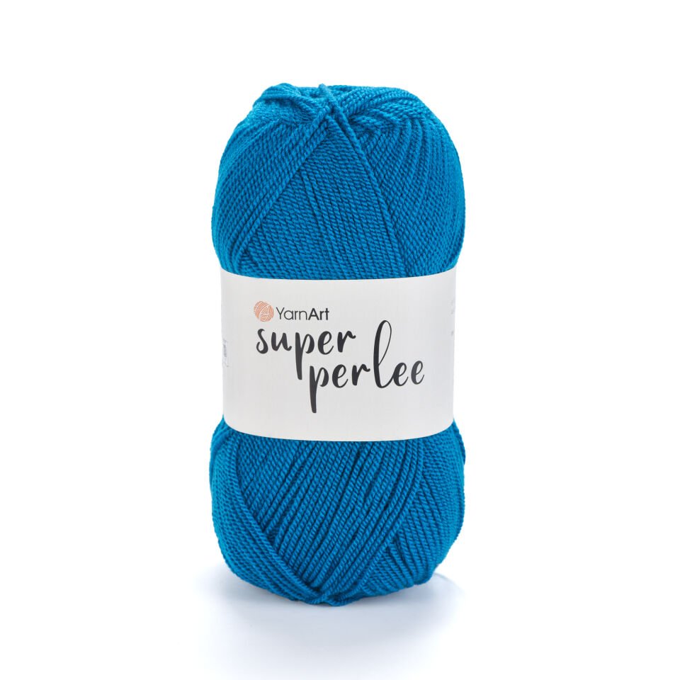 YARNART SUPER PERLEE - EL ÖRGÜ İPİ ÇİVİT MAVİSİ - 843