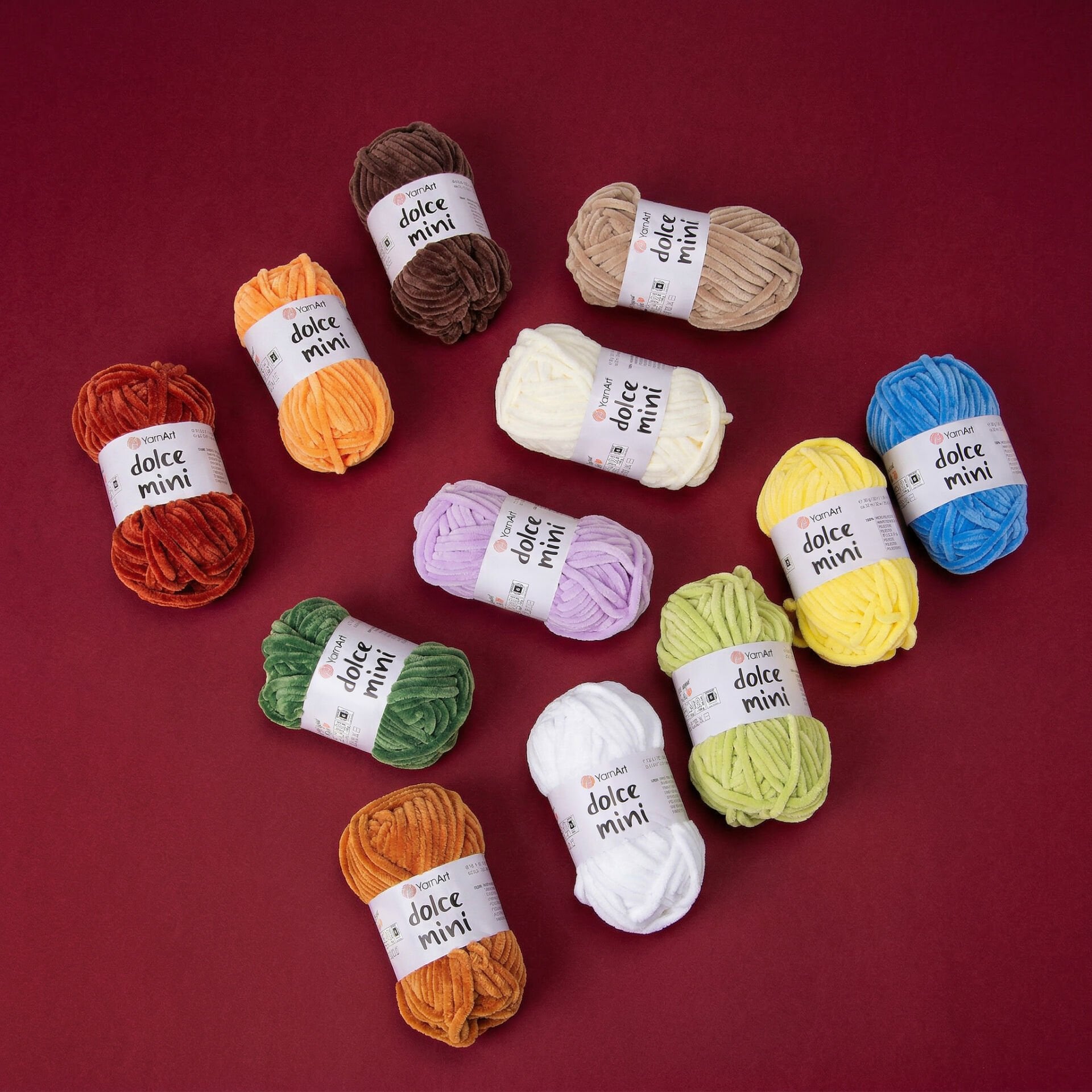 YARNART DOLCE MINI - 12 ADET ÖRGÜ İPİ