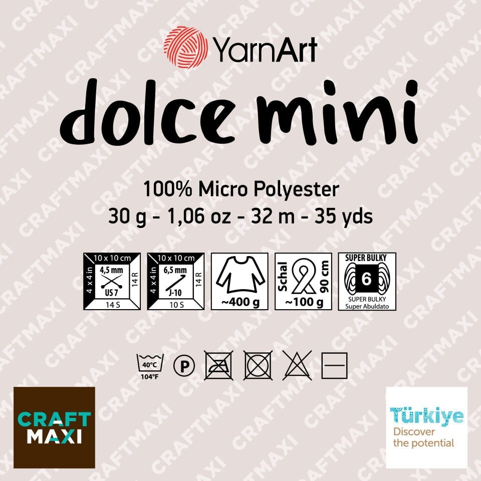 YARNART DOLCE MINI - 12 ADET ÖRGÜ İPİ