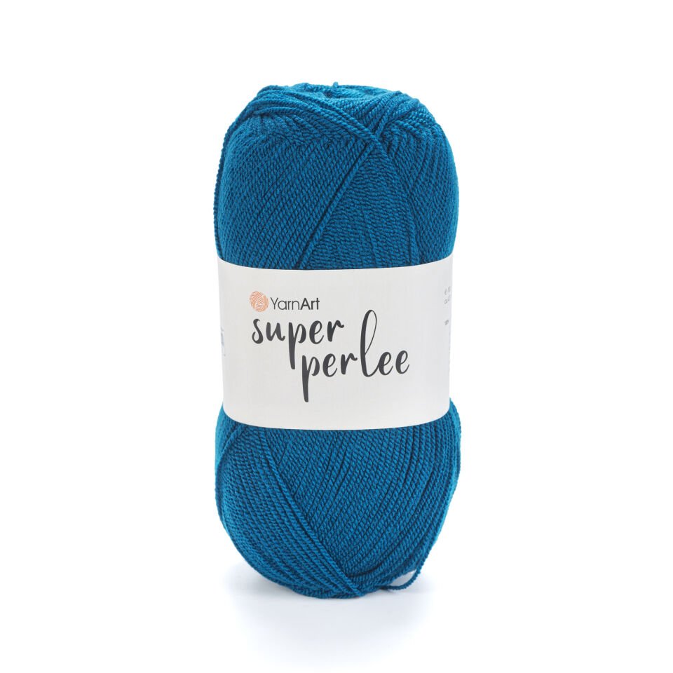 YARNART SUPER PERLEE - EL ÖRGÜ İPİ KOYU PETROL MAVİSİ - 850