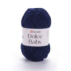 YARNART DOLCE BABY - KADİFE, BEBEK EL ÖRGÜ İPİ LACİVERT - 756