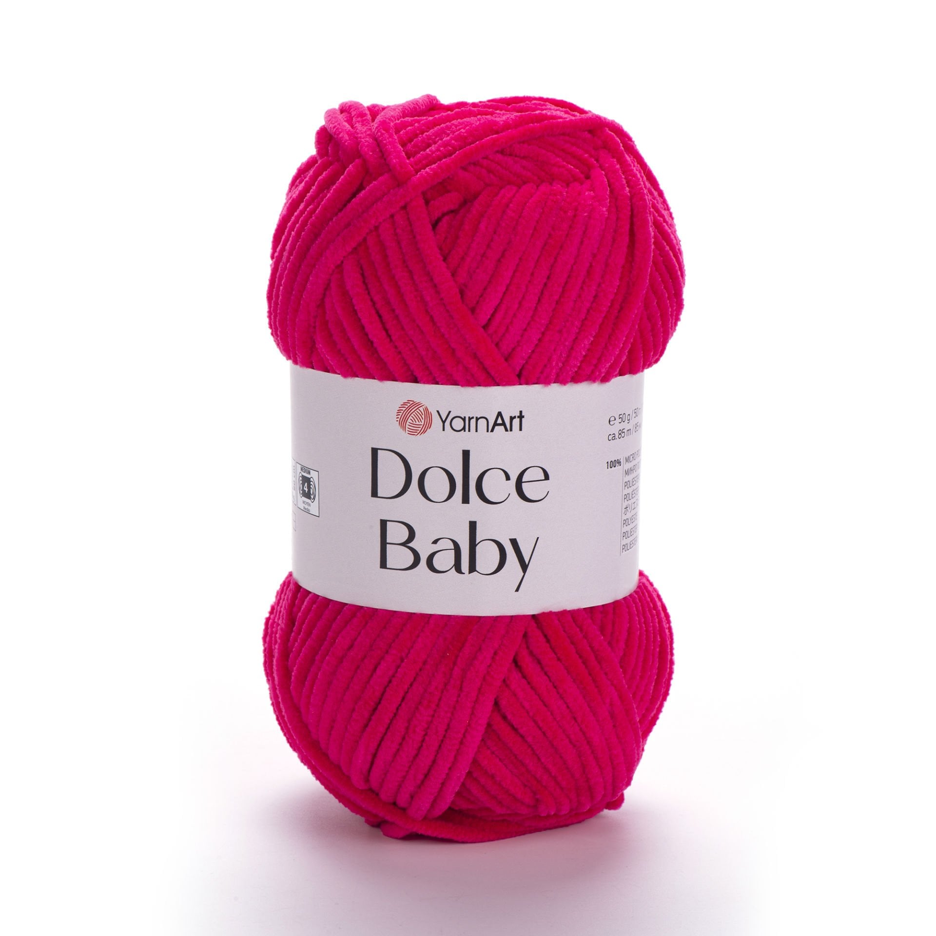 YARNART DOLCE BABY - KADİFE, BEBEK EL ÖRGÜ İPİ FUŞYA - 759
