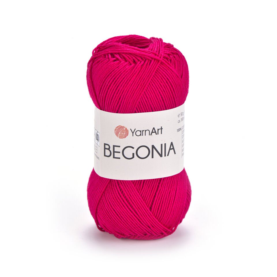 YARNART BEGONIA - MERSERİZE EL ÖRGÜ İPİ 6358 - FUŞYA