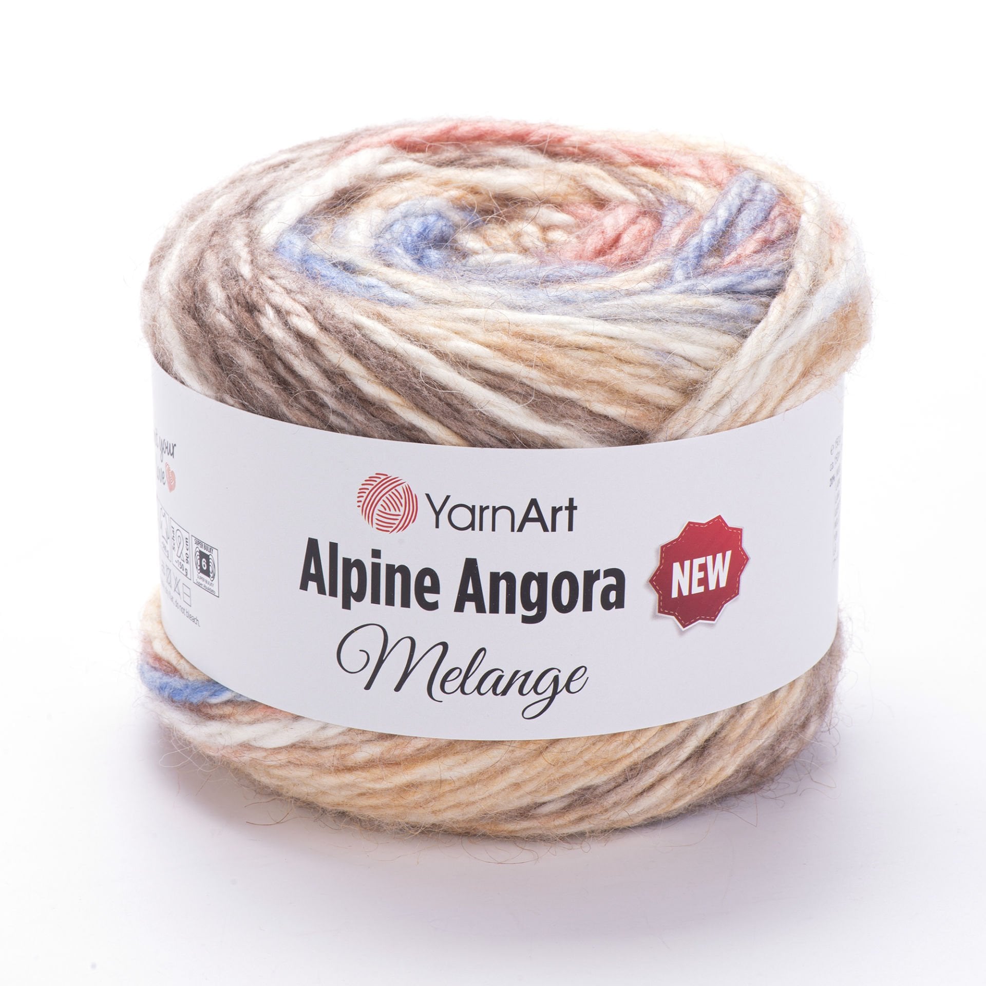 YARNART ALPINE ANGORA MELANGE NEW - EL ÖRGÜ İPİ EBRULİ - 6411