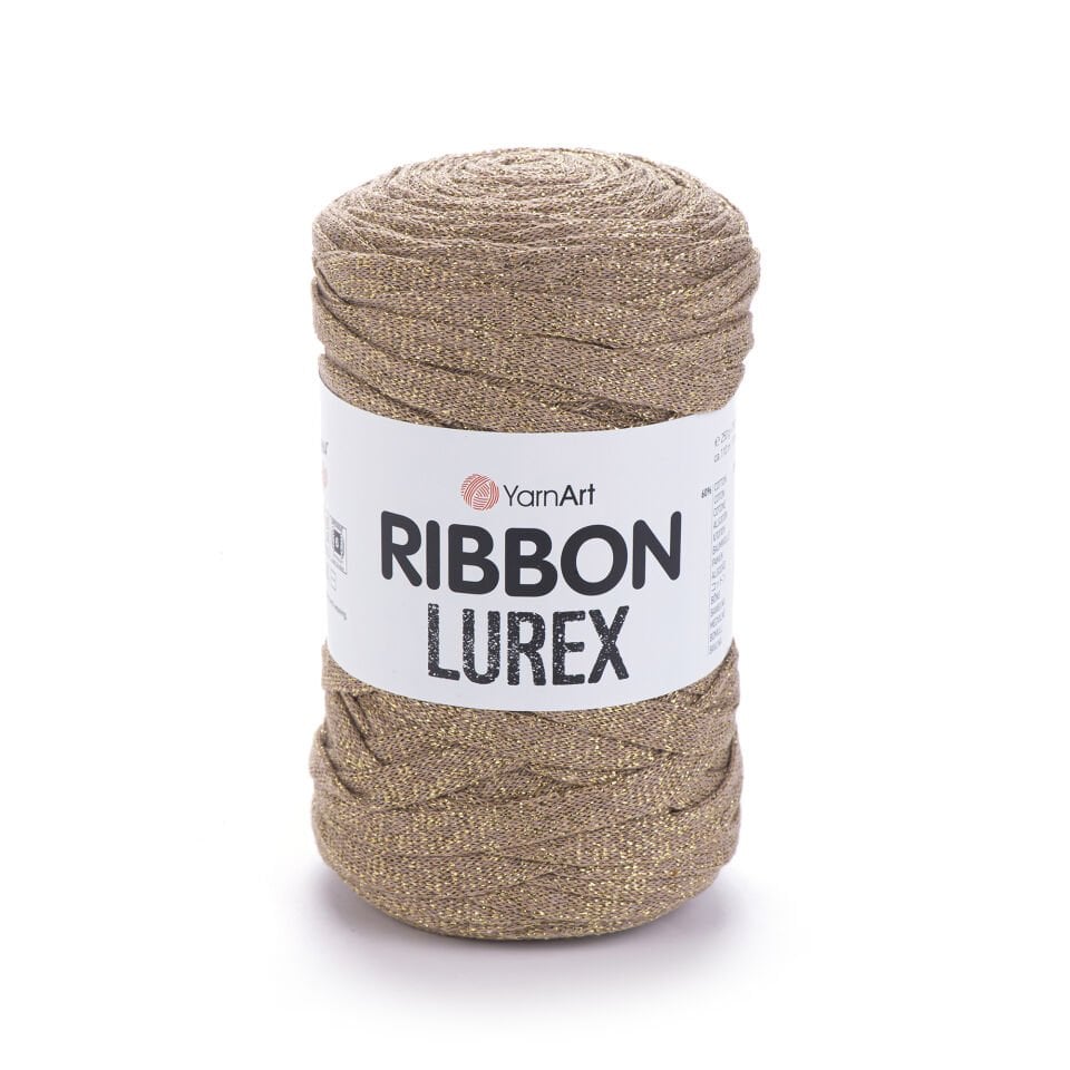 YARNART RIBBON LUREX - SİMLİ, AKSESUAR EL ÖRGÜ İPİ SÜTLÜ KAHVE - 735