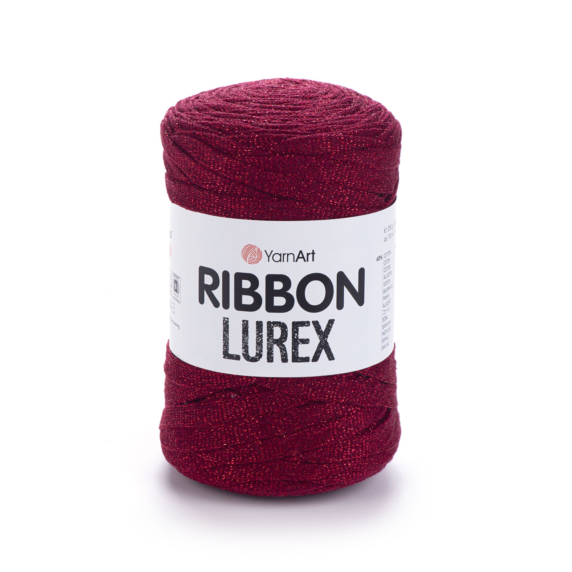 YARNART RIBBON LUREX - SİMLİ, AKSESUAR EL ÖRGÜ İPİ KOYU KIRMIZI - 739