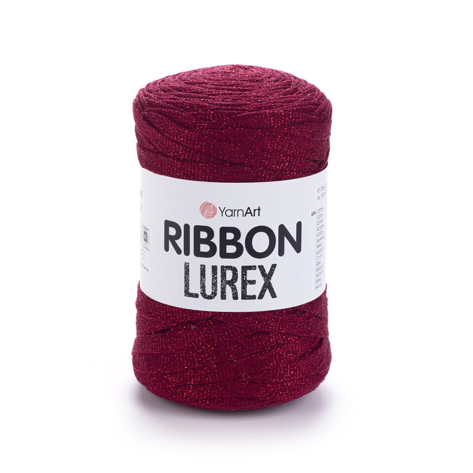 YARNART RIBBON LUREX - SİMLİ, AKSESUAR EL ÖRGÜ İPİ KOYU KIRMIZI - 739