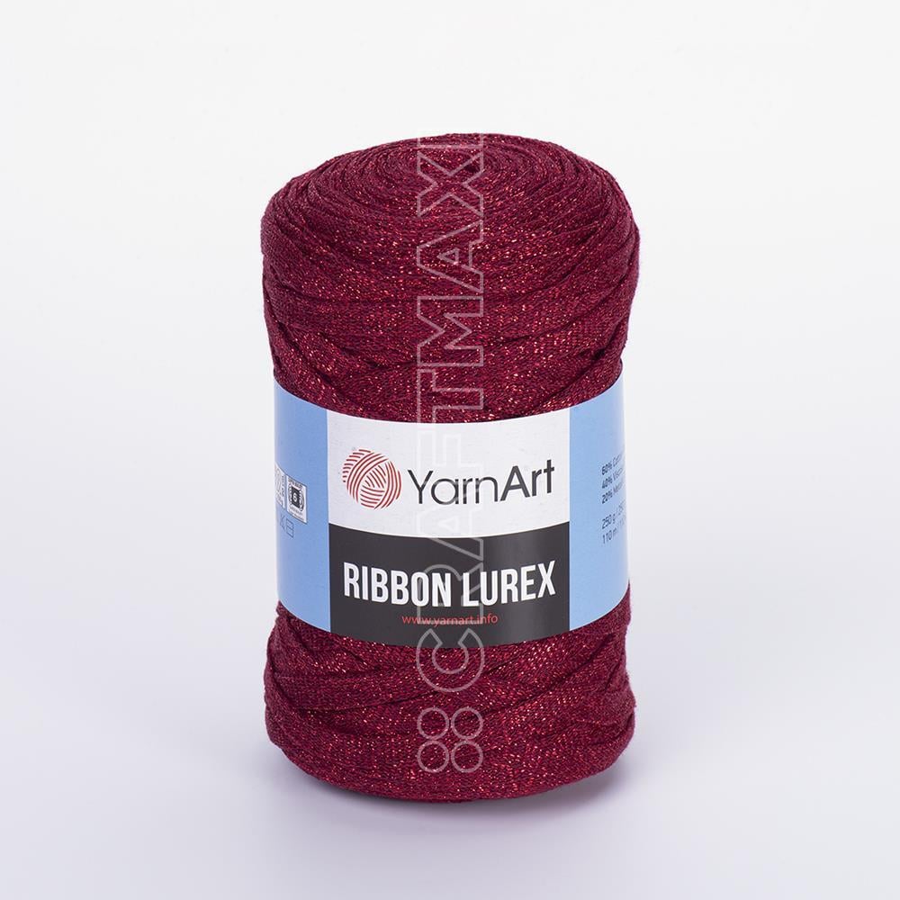 YARNART RIBBON LUREX - SİMLİ, AKSESUAR EL ÖRGÜ İPİ KOYU KIRMIZI - 739