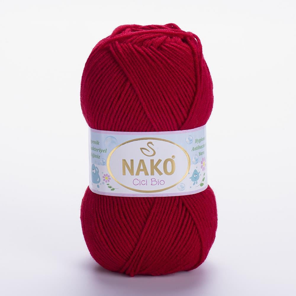 NAKO CİCİ BİO - BEBEK EL ÖRGÜ İPİ KIRMIZI - 4675