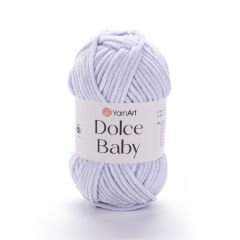 YARNART DOLCE BABY - KADİFE, BEBEK EL ÖRGÜ İPİ BUZ MAVİSİ - 776