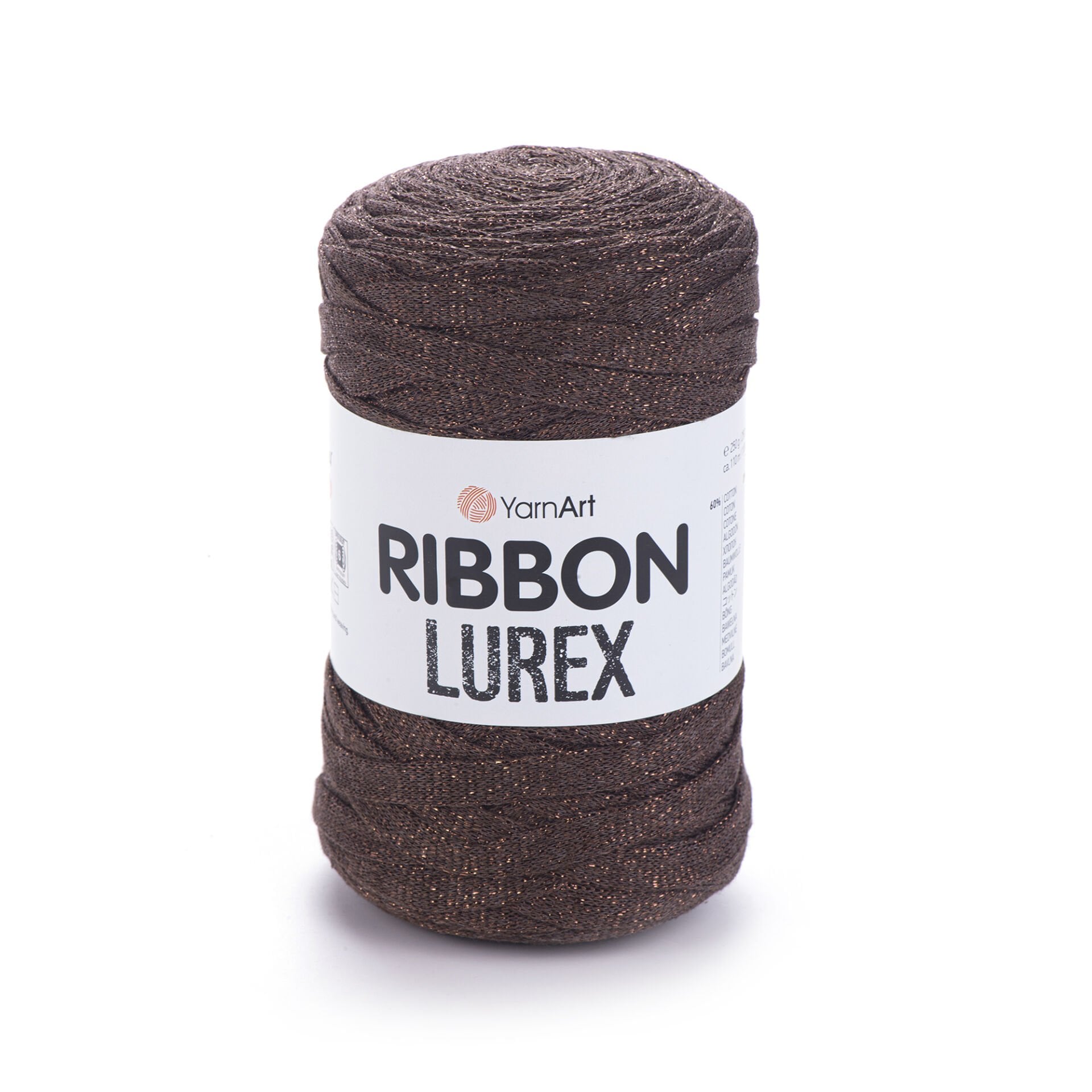 YARNART RIBBON LUREX - SİMLİ, AKSESUAR EL ÖRGÜ İPİ KAHVERENGİ - 736