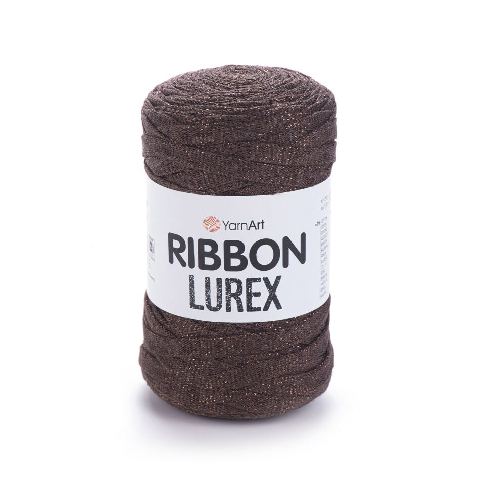 YARNART RIBBON LUREX - SİMLİ, AKSESUAR EL ÖRGÜ İPİ KAHVERENGİ - 736