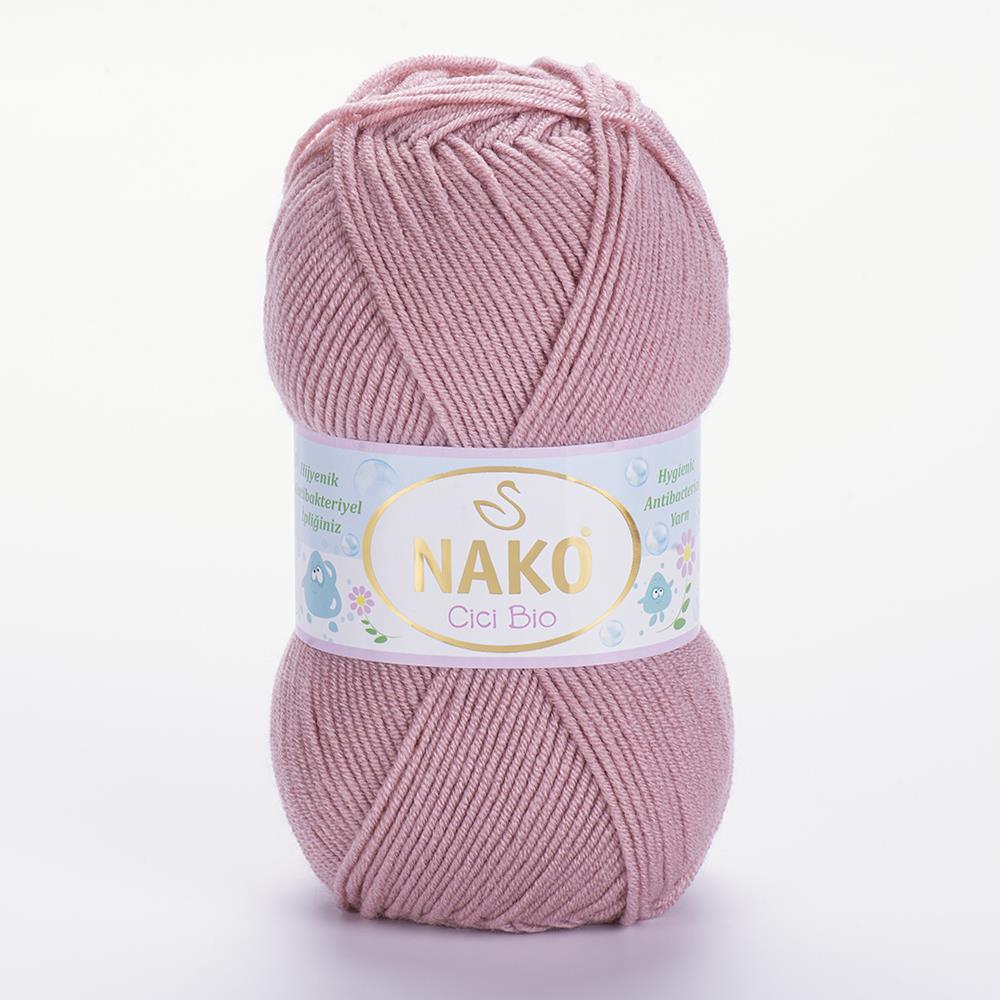 NAKO CİCİ BİO - BEBEK EL ÖRGÜ İPİ GÜL KURUSU - 11251