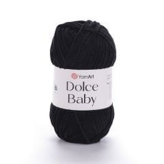 YARNART DOLCE BABY - KADİFE, BEBEK EL ÖRGÜ İPİ SİYAH - 742