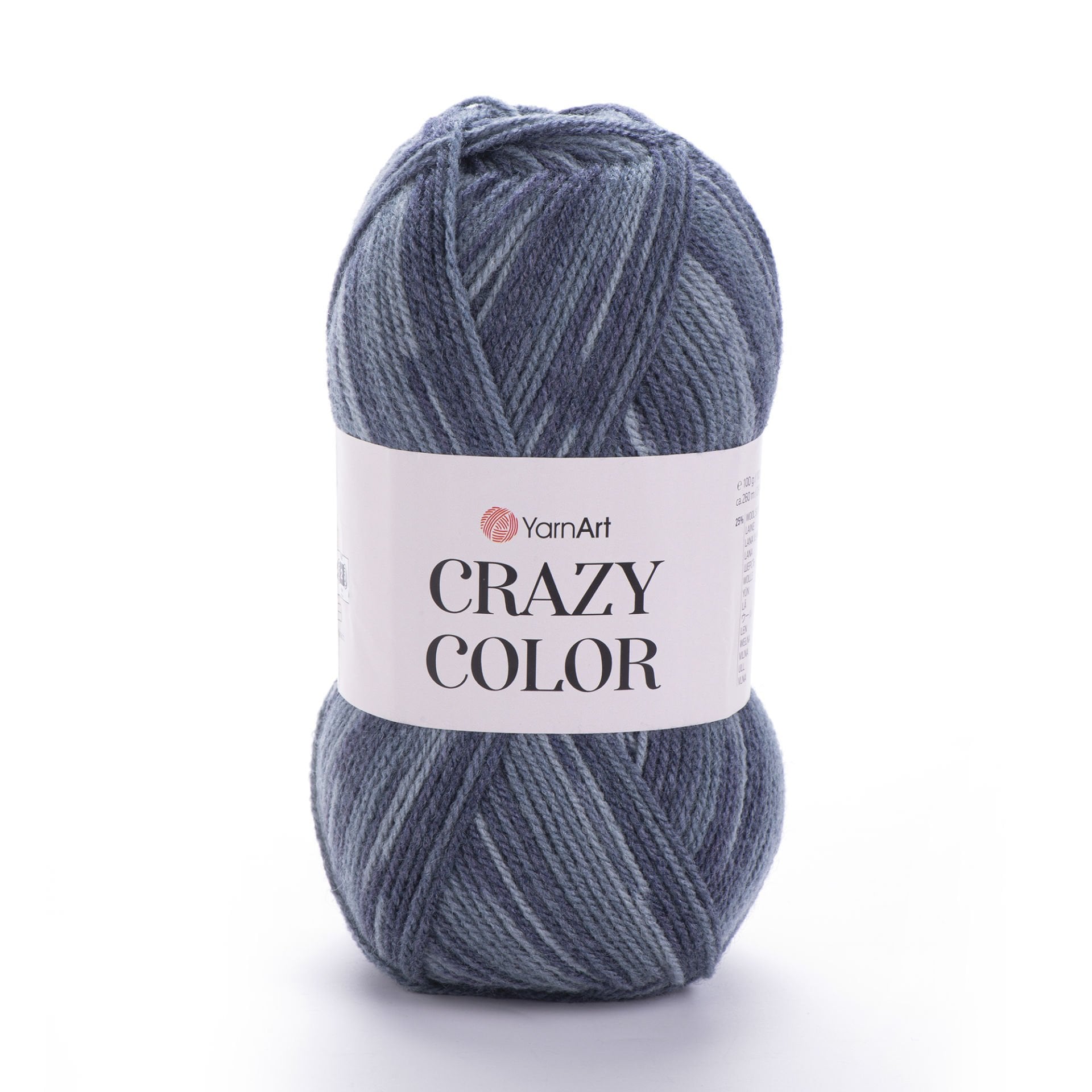 YARNART CRAZY COLOR - EBRULİ EL ÖRGÜ İPİ EBRULİ - 652