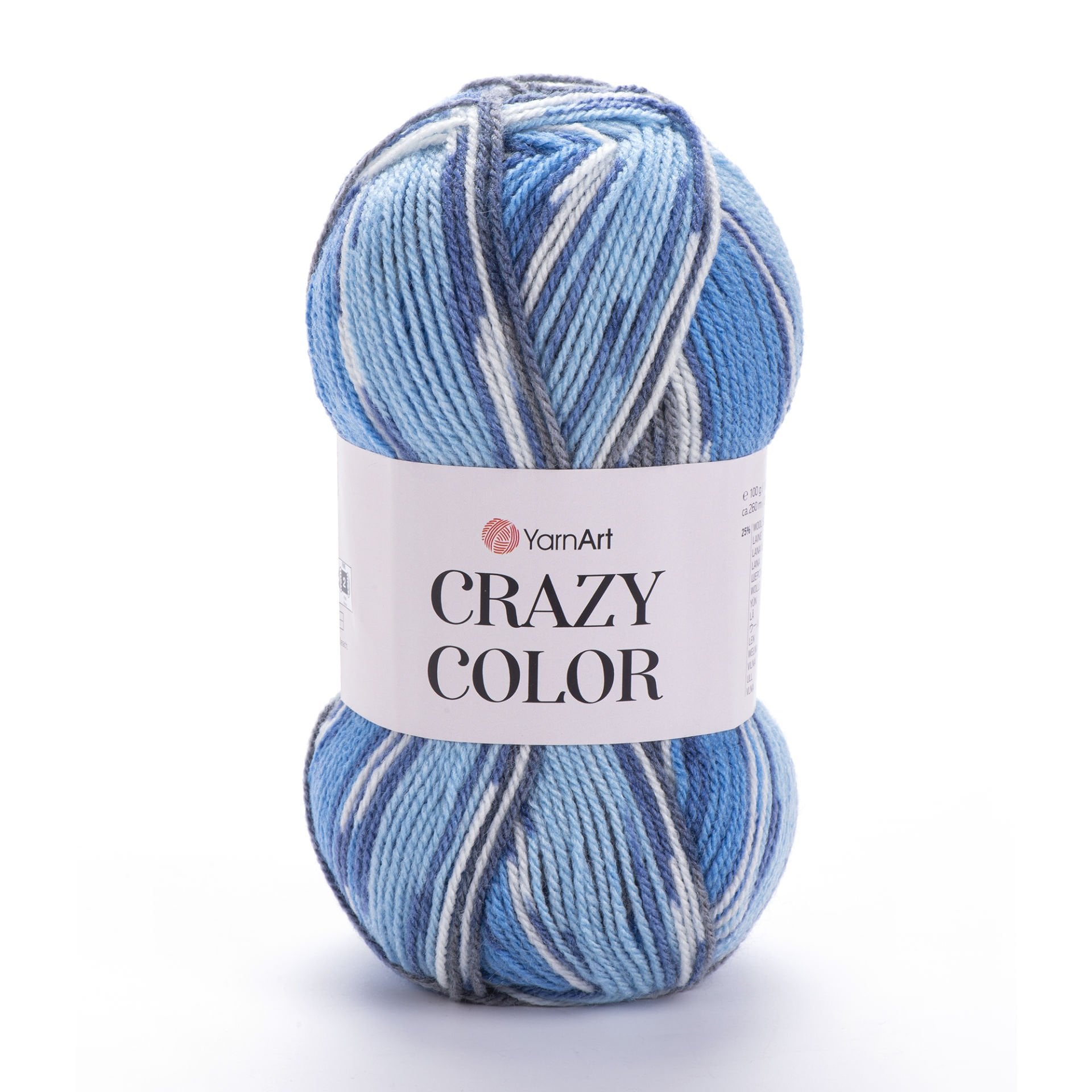 YARNART CRAZY COLOR - EBRULİ EL ÖRGÜ İPİ EBRULİ - 134