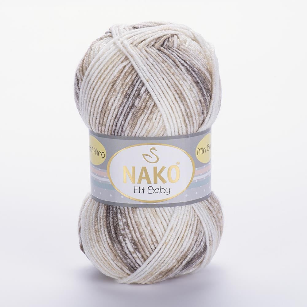 NAKO ELİT BABY MİNİ BATİK - EBRULİ BEBEK EL ÖRGÜ İPİ EBRULİ - 32426