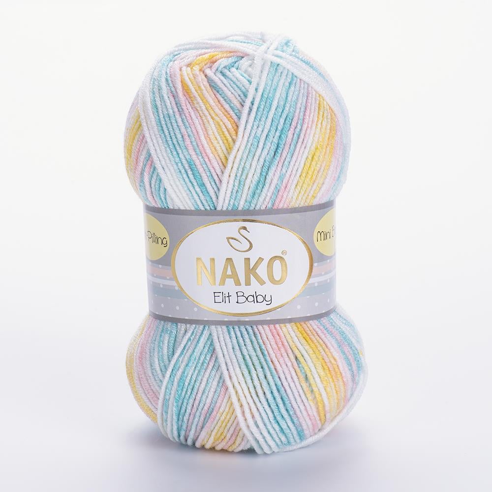 NAKO ELİT BABY MİNİ BATİK - EBRULİ BEBEK EL ÖRGÜ İPİ EBRULİ - 32428