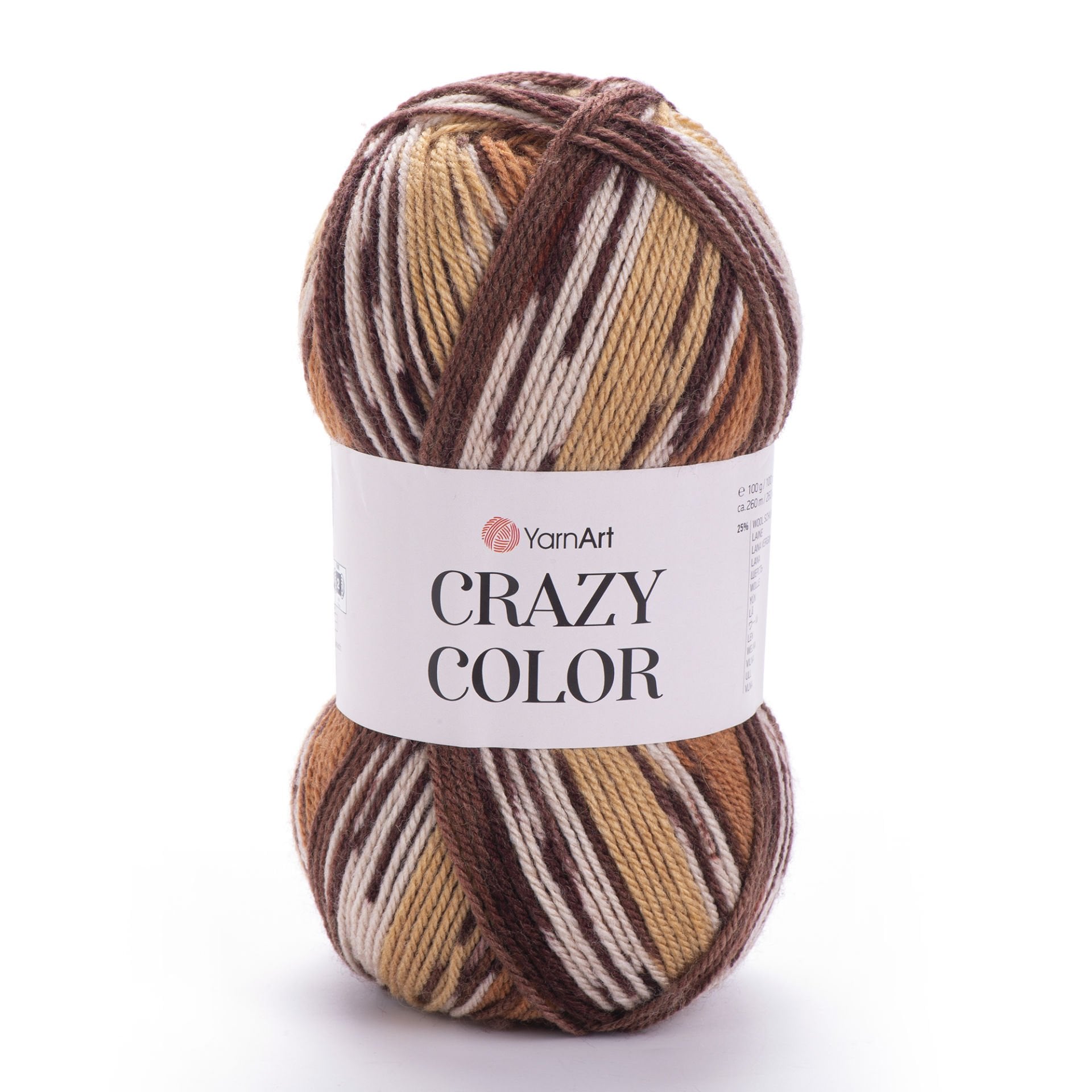 YARNART CRAZY COLOR - EBRULİ EL ÖRGÜ İPİ EBRULİ - 138
