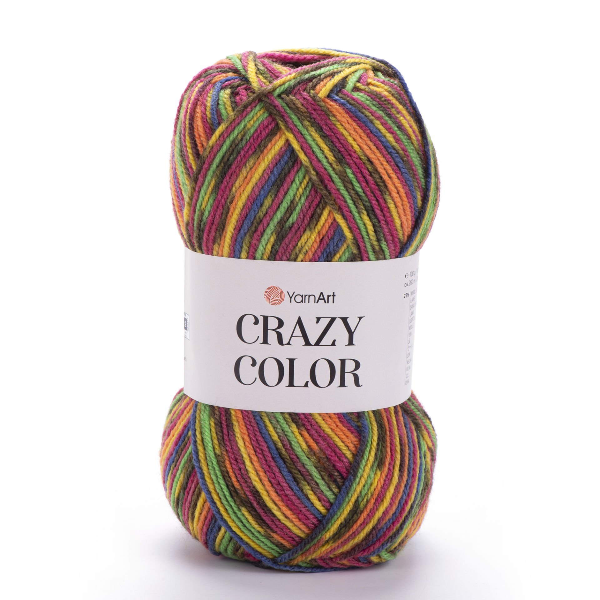 YARNART CRAZY COLOR - EBRULİ EL ÖRGÜ İPİ EBRULİ - 148