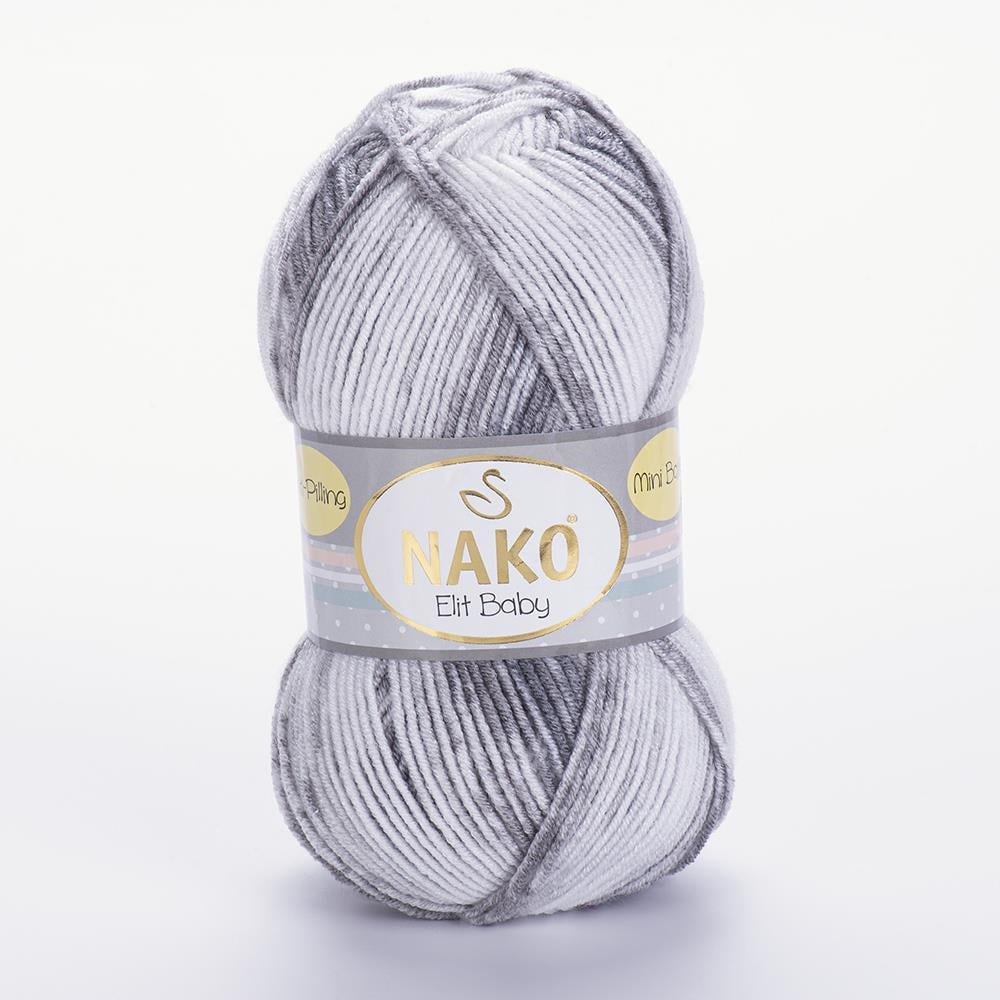 NAKO ELİT BABY MİNİ BATİK - EBRULİ BEBEK EL ÖRGÜ İPİ EBRULİ - 32461