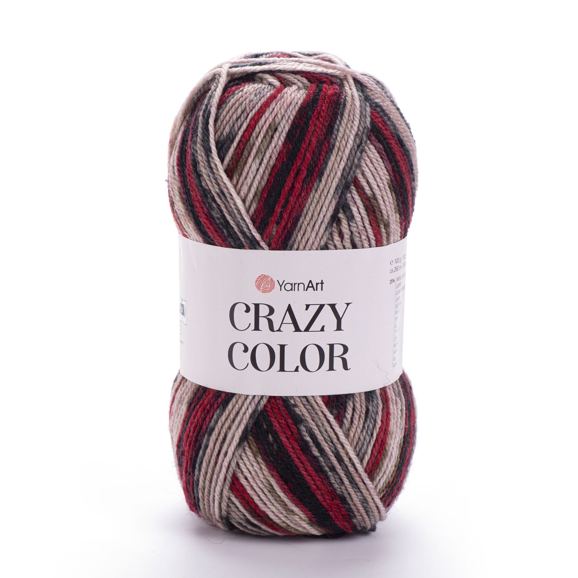 YARNART CRAZY COLOR - EBRULİ EL ÖRGÜ İPİ EBRULİ - 156