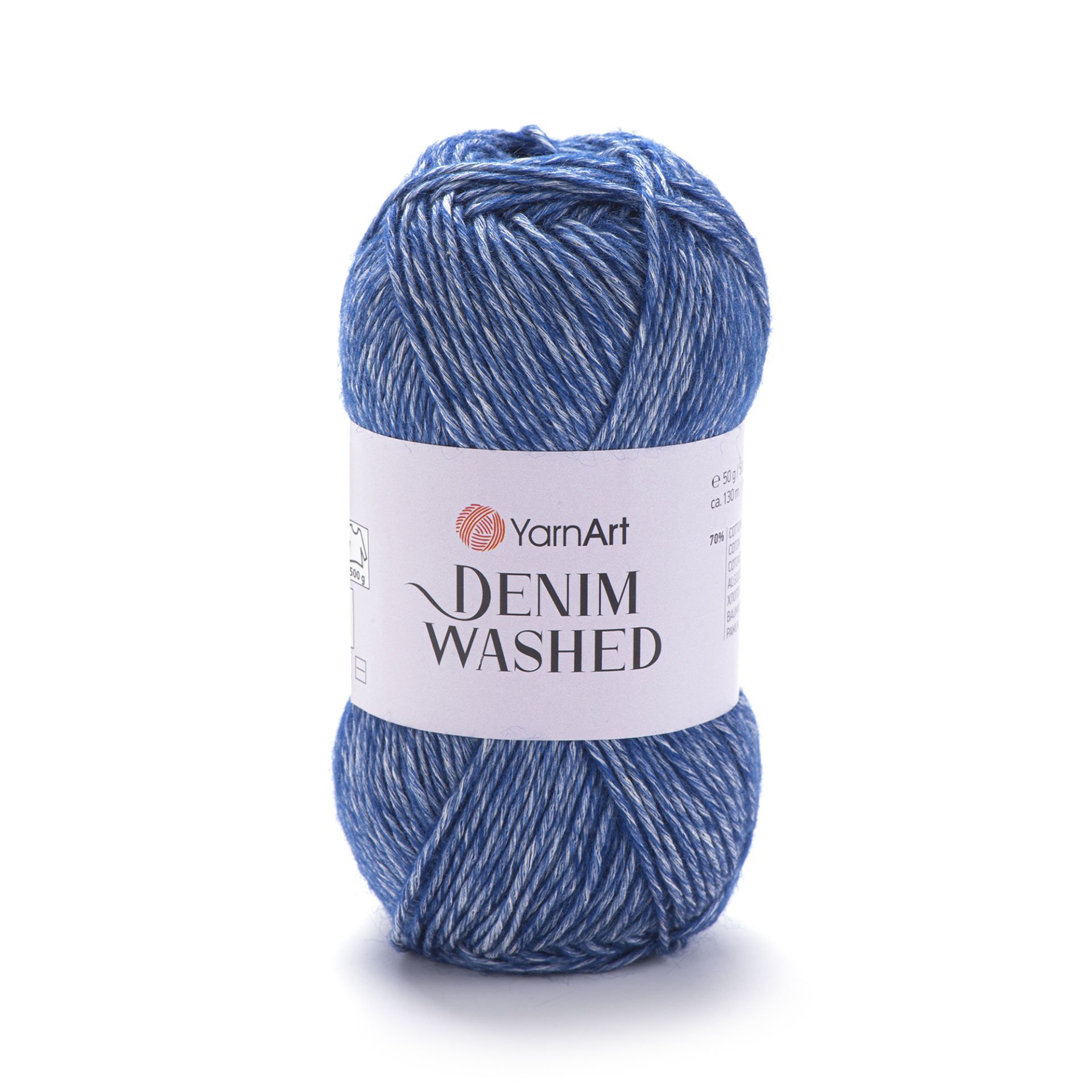 YARNART DENIM WASHED - MELANJ EL ÖRGÜ İPİ MAVİ - 922