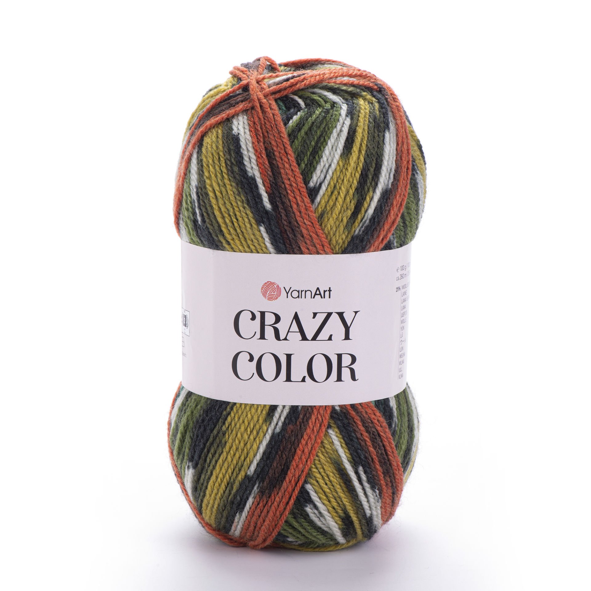 YARNART CRAZY COLOR - EBRULİ EL ÖRGÜ İPİ EBRULİ - 163