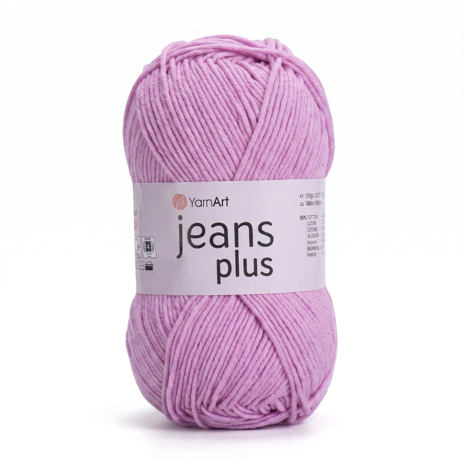 YARNART JEANS PLUS - EL ÖRGÜ İPİ PEMBE - 20