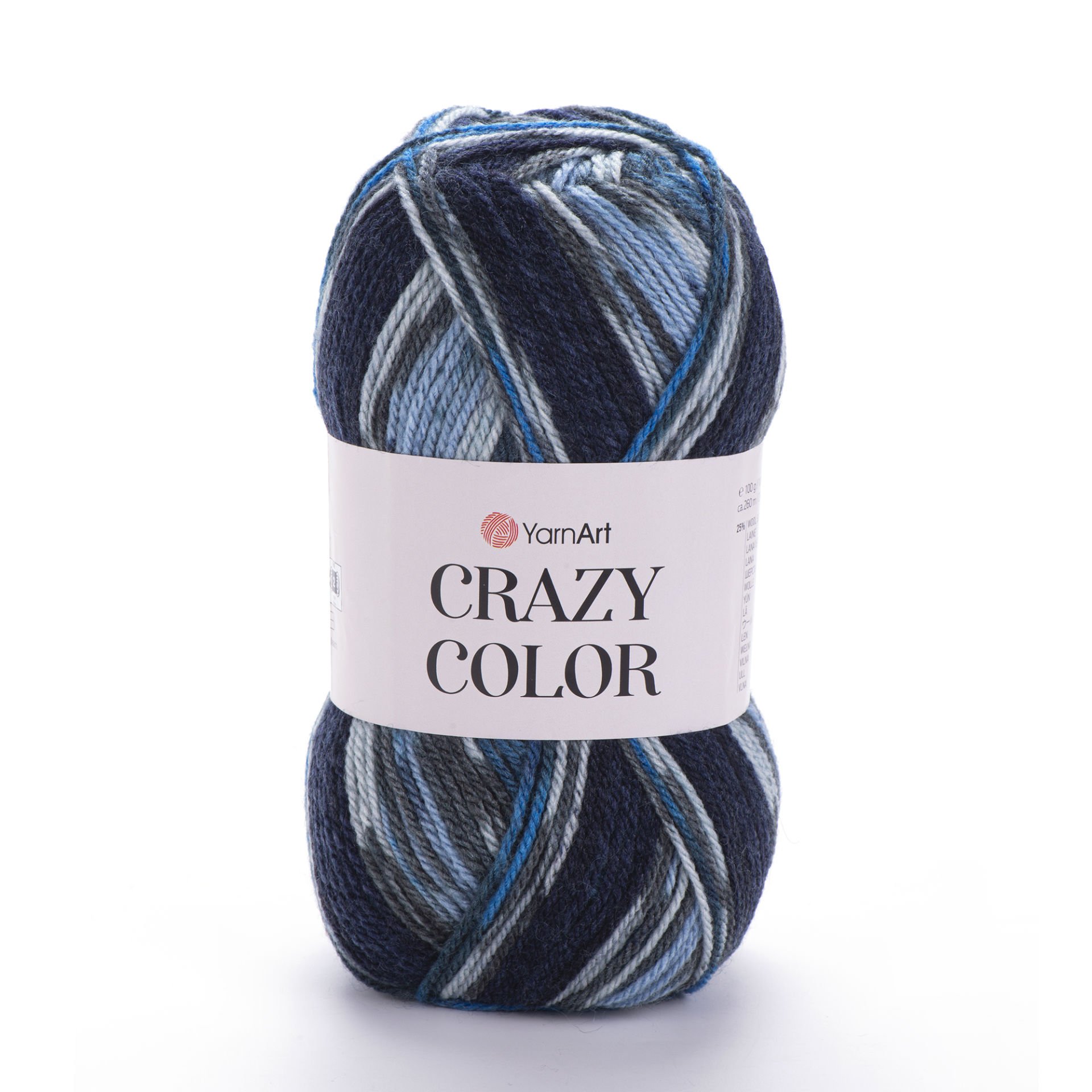 YARNART CRAZY COLOR - EBRULİ EL ÖRGÜ İPİ EBRULİ - 174