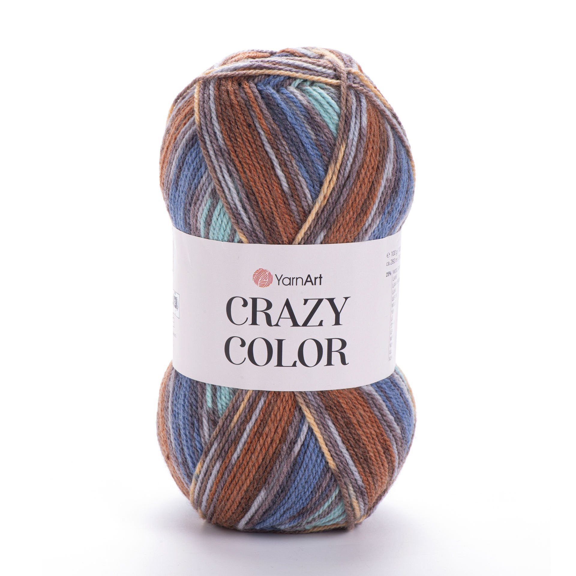YARNART CRAZY COLOR - EBRULİ EL ÖRGÜ İPİ EBRULİ - 175
