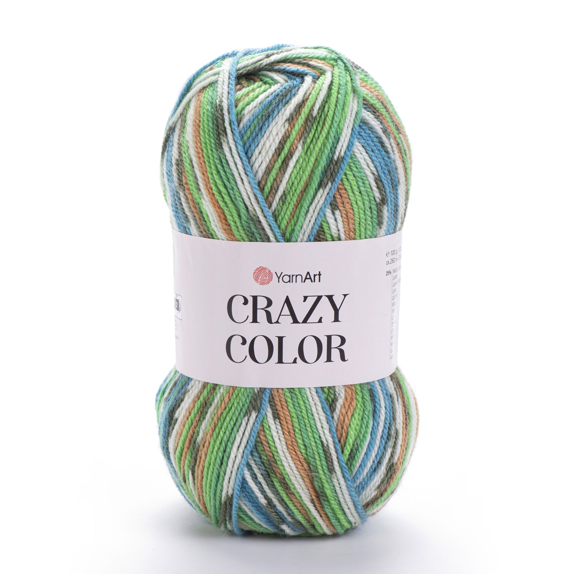 YARNART CRAZY COLOR - EBRULİ EL ÖRGÜ İPİ EBRULİ - 177