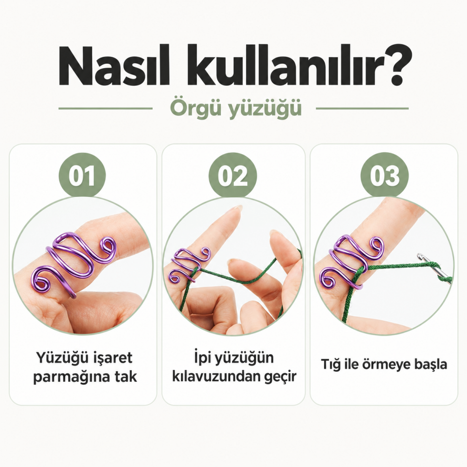 ÖRGÜ YÜZÜĞÜ - 2 ADET