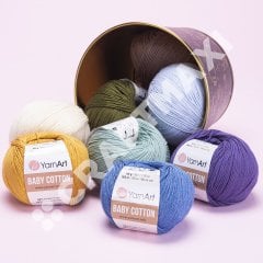 YARNART BABY COTTON - BEBEK EL ÖRGÜ İPİ KOYU PEMBE - 414