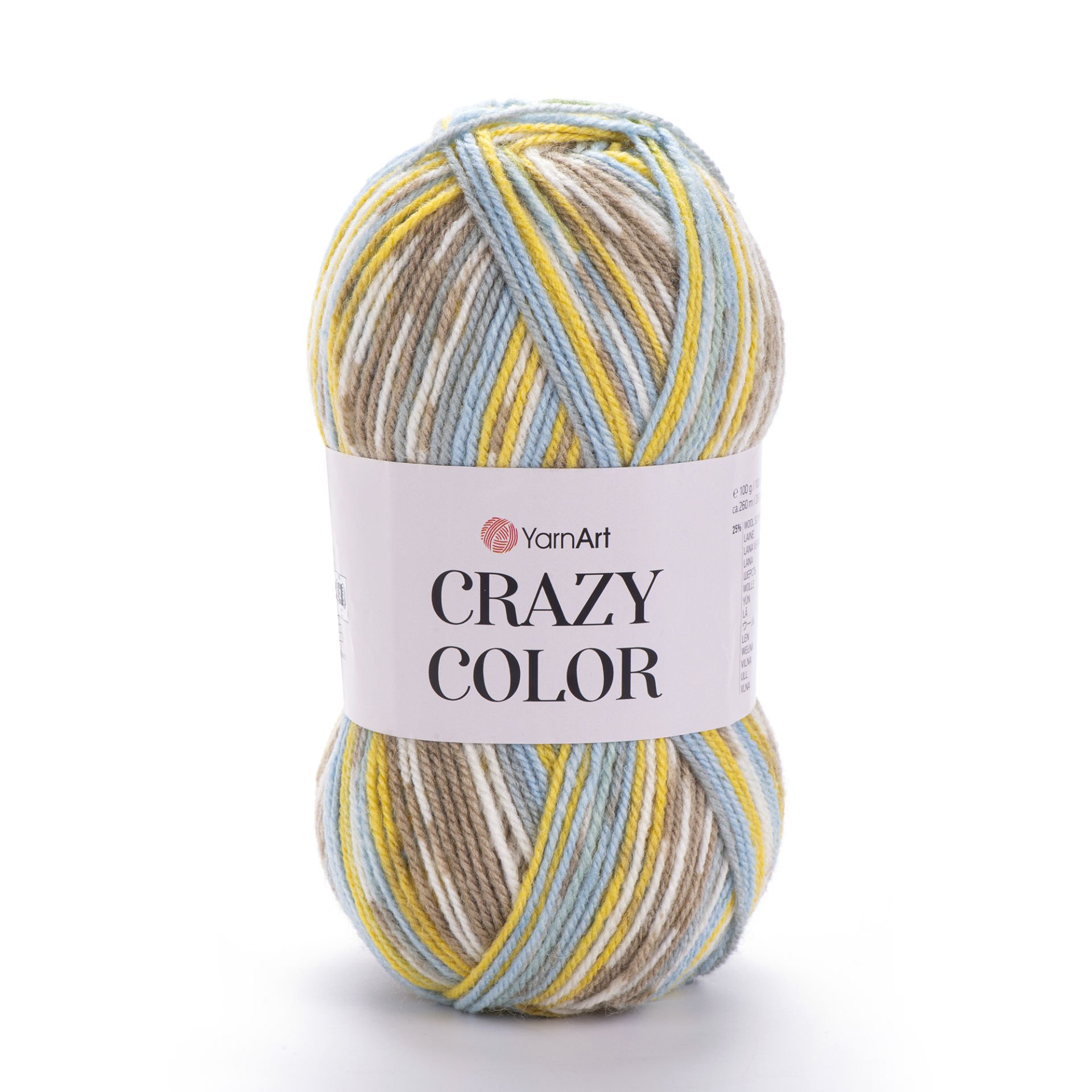 YARNART CRAZY COLOR - EBRULİ EL ÖRGÜ İPİ EBRULİ - 180