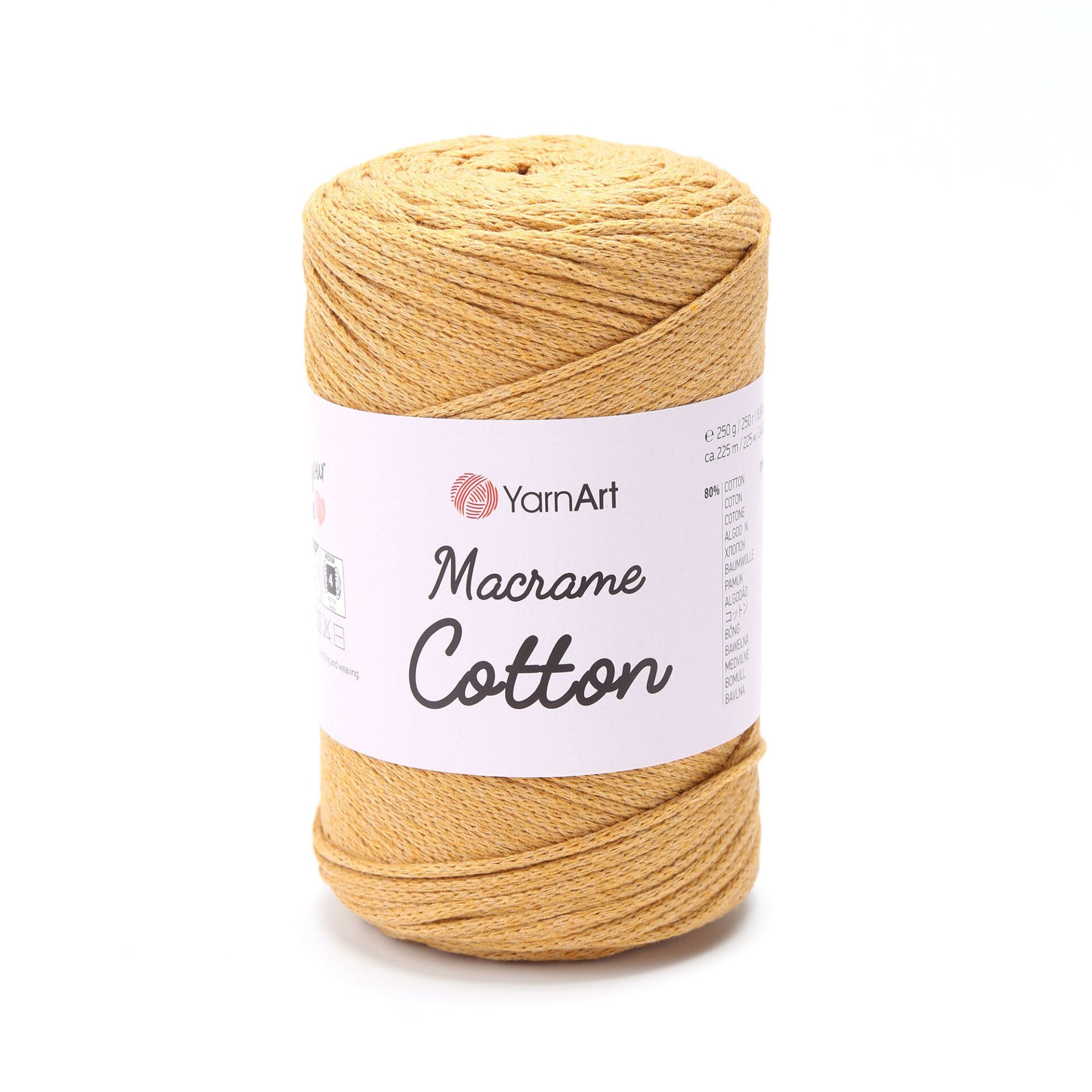 YARNART MACRAME COTTON - MAKROME EL ÖRGÜ İPİ HARDAL - 796