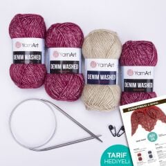 ALEV ŞAL KİTİ 7 - BORDO