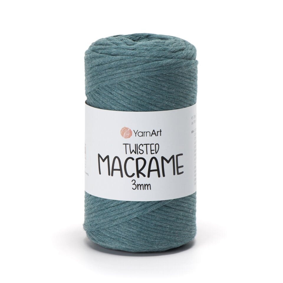YARNART TWISTED MACRAME 3 MM - MAKROME EL ÖRGÜ İPİ MAVİ - 795