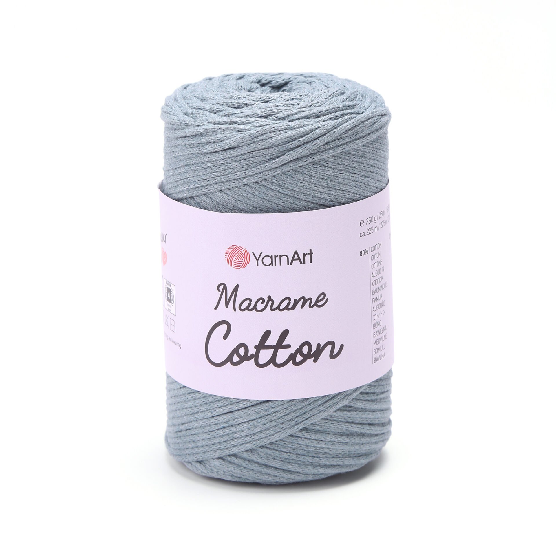 YARNART MACRAME COTTON - MAKROME EL ÖRGÜ İPİ MAVİ - 795
