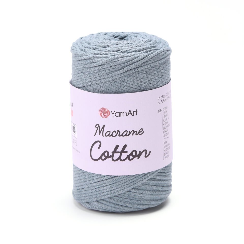 YARNART MACRAME COTTON - MAKROME EL ÖRGÜ İPİ MAVİ - 795