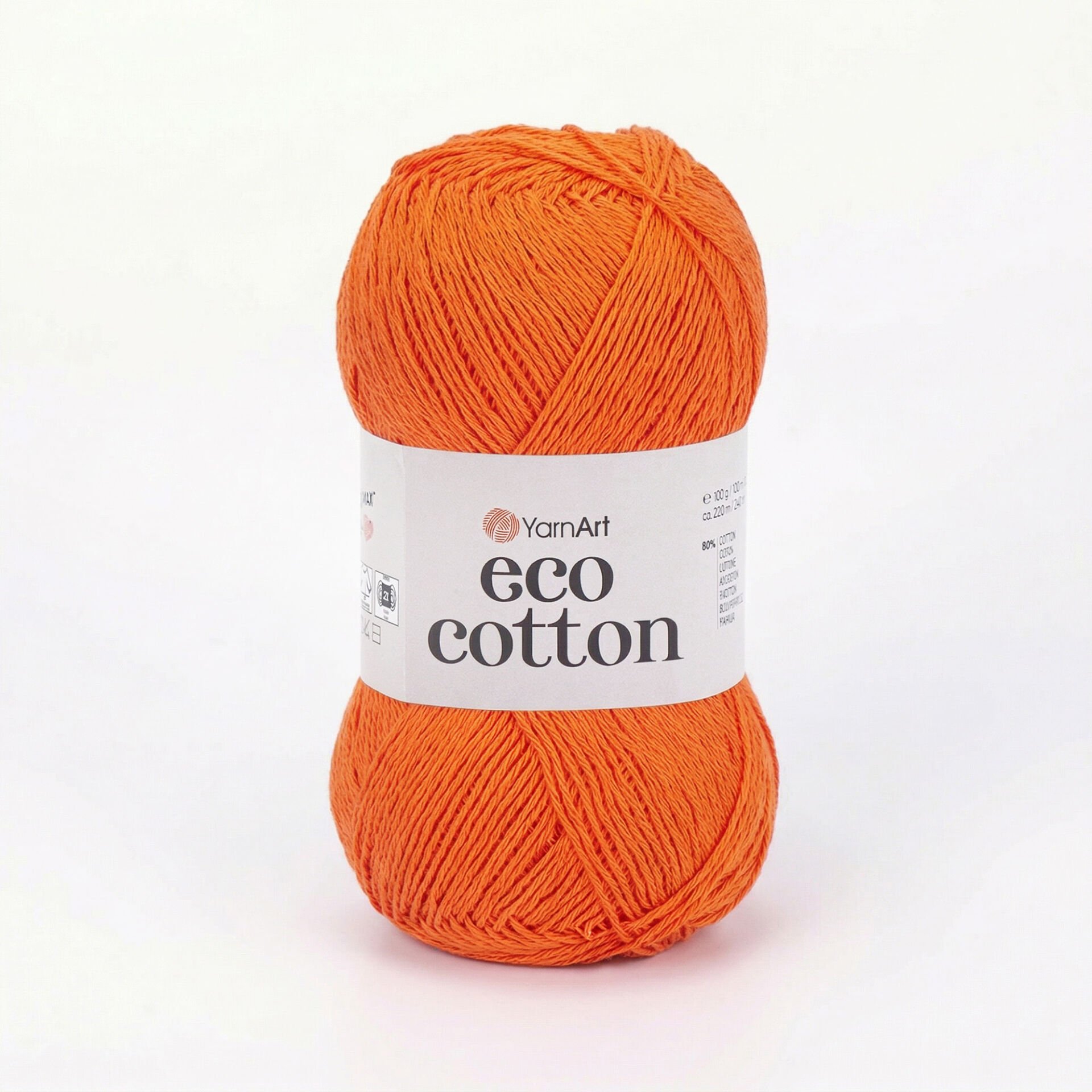 YARNART ECO COTTON - EL ÖRGÜ İPİ FOSFORLU TURUNCU - 800
