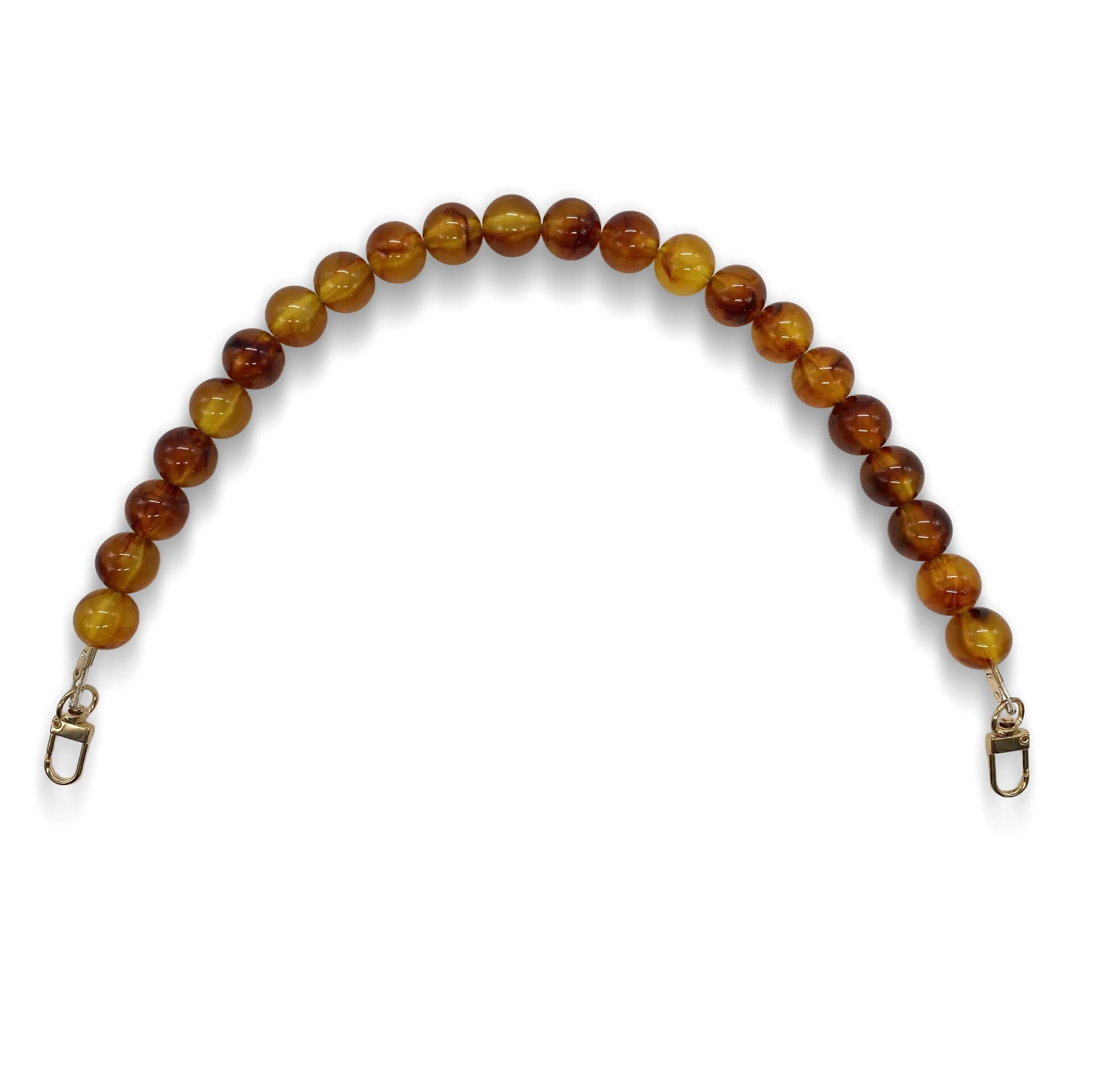 AKRİLİK BONCUKLU ÇANTA SAPI 45 CM AMBER
