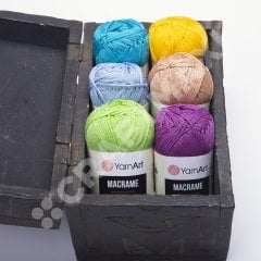 YARNART MACRAME - MAKROME EL ÖRGÜ İPİ LACİVERT - 162