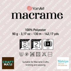 YARNART MACRAME - MAKROME EL ÖRGÜ İPİ TURKUAZ - 172