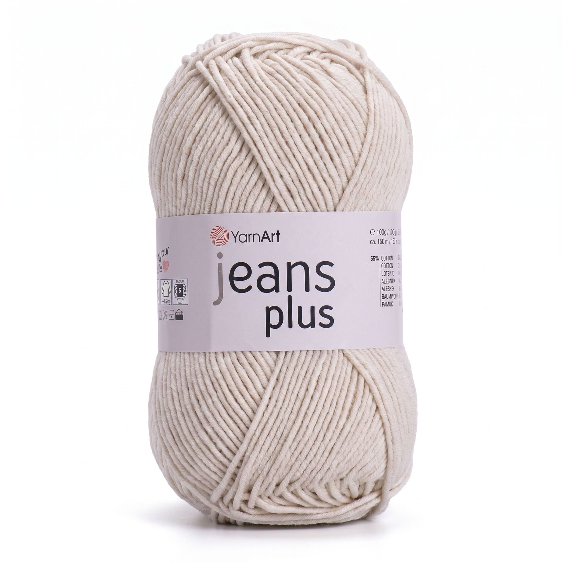 YARNART JEANS PLUS - EL ÖRGÜ İPİ KREM - 05