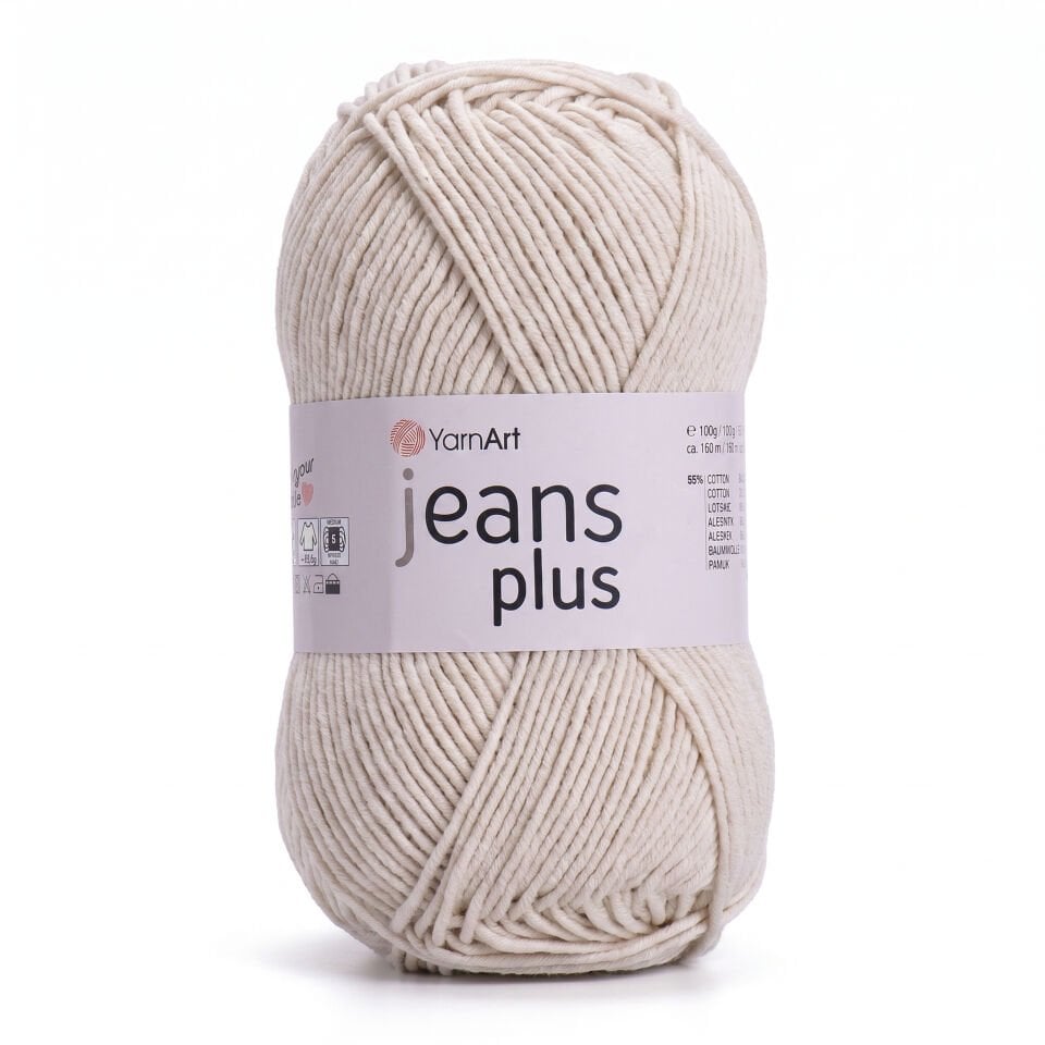YARNART JEANS PLUS - EL ÖRGÜ İPİ KREM - 05