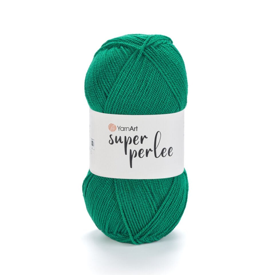 YARNART SUPER PERLEE - EL ÖRGÜ İPİ KOYU YEŞİL - 846