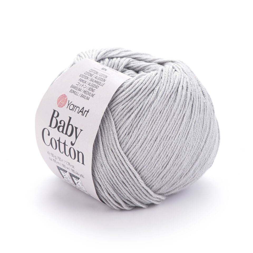 YARNART BABY COTTON - BEBEK EL ÖRGÜ İPİ BUZ GRİSİ - 451