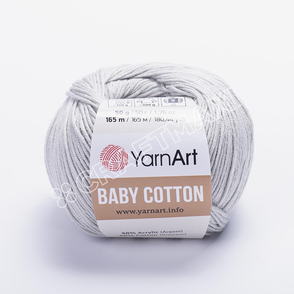 YARNART BABY COTTON - BEBEK EL ÖRGÜ İPİ BUZ GRİSİ - 451