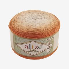 ALİZE BELLA OMBRE BATİK - EBRULİ EL ÖRGÜ İPİ TURUNCU - 7403